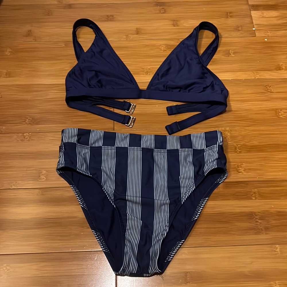 Splendid Navy high waisted bikini